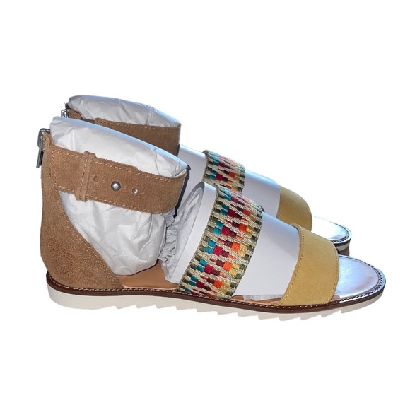 NWB Frye & Co. Port 2 Band Sandal in Rainbow Multi - Picture 10 of 11